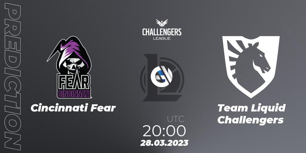 Cincinnati Fear - Team Liquid Challengers: Maç tahminleri. 28.03.23, LoL, NACL 2023 Spring - Playoffs